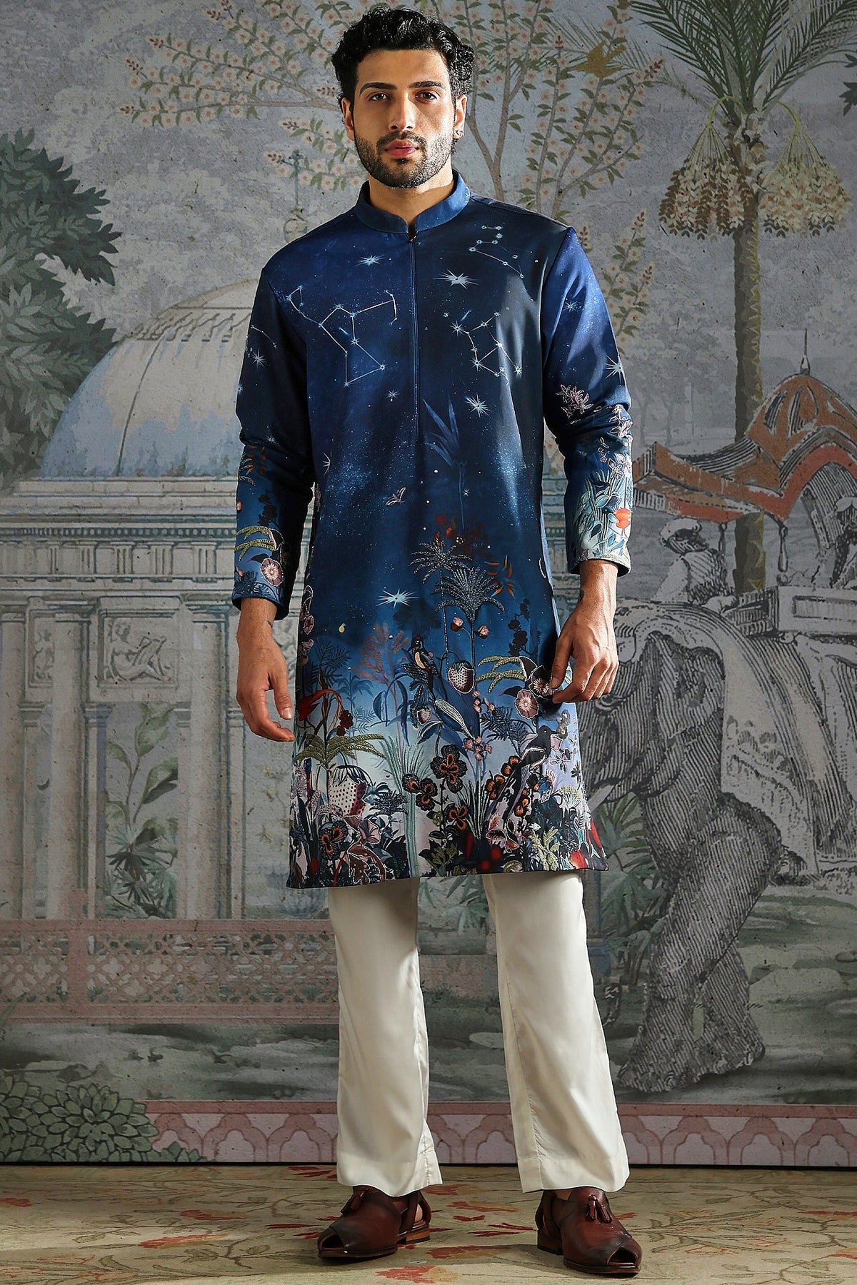 Midnight Constellation Printed Kurta Set