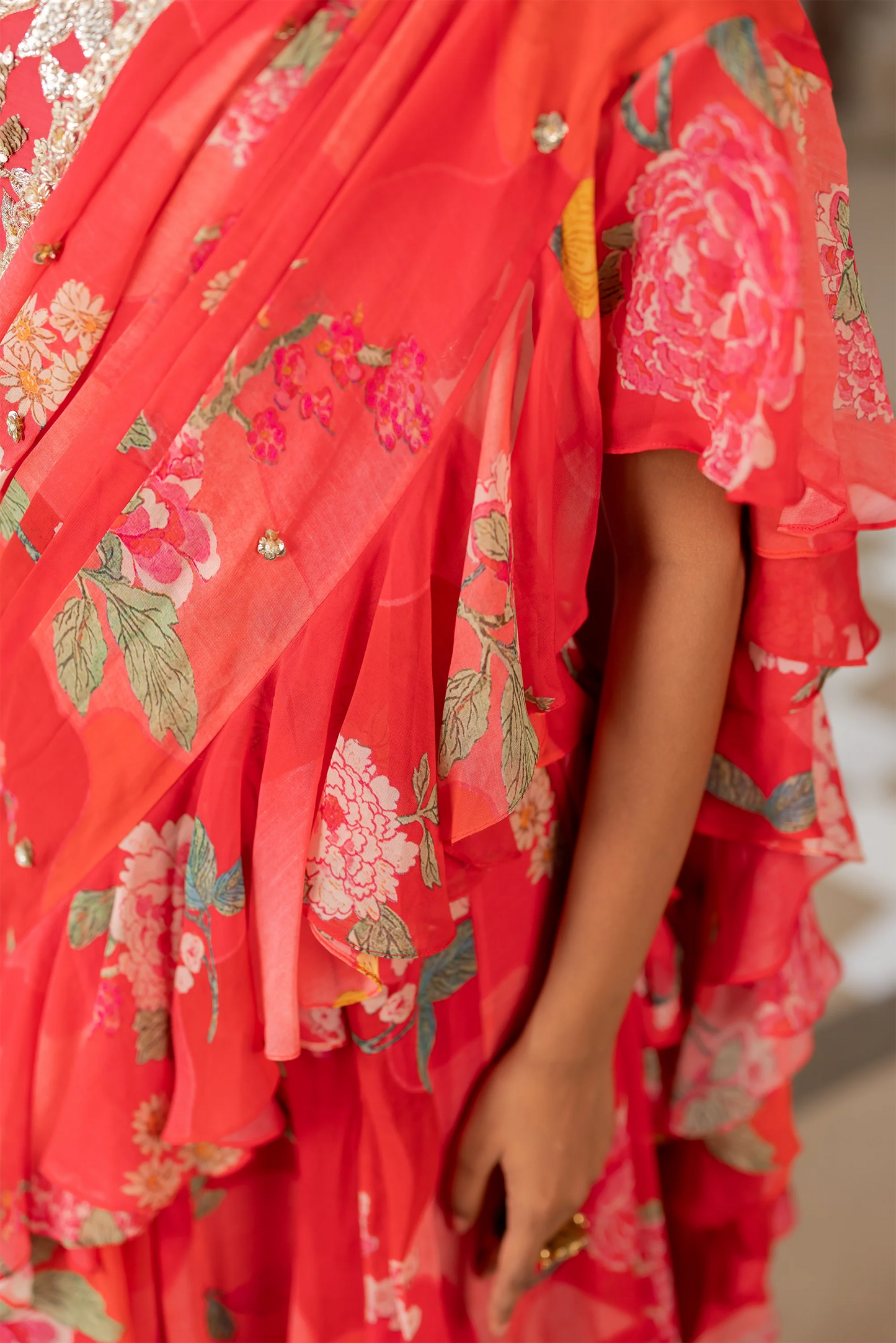 TATIANA SAREE SET – RED