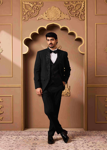 Black Tuxedo Vest Pant