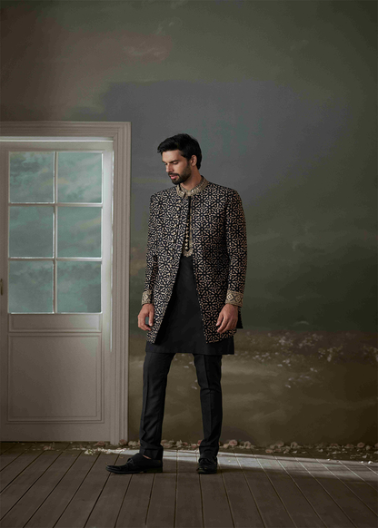 Achkan Kurta Trouser Set