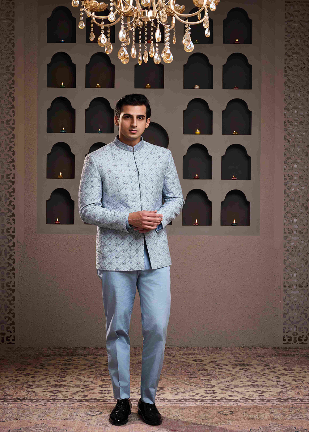 Skyblue Jodhpuri Coat Pant
