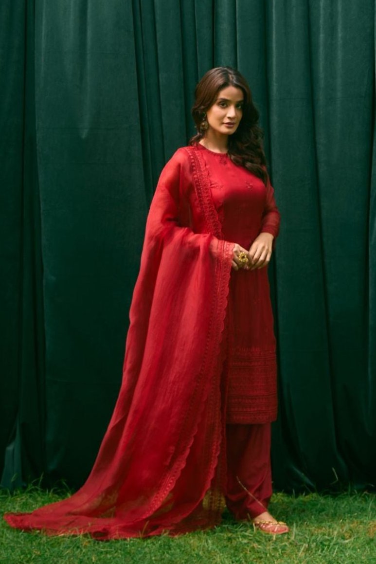 Pink Kurti And Sharara Set