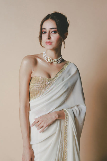 Ivory Chaand Saree