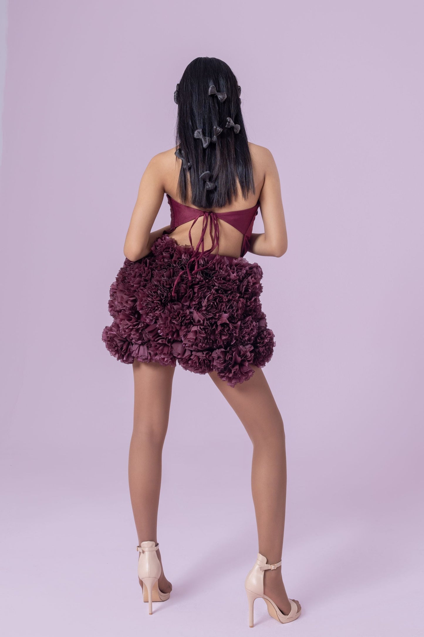 WINE CARNATION DRAPE SET