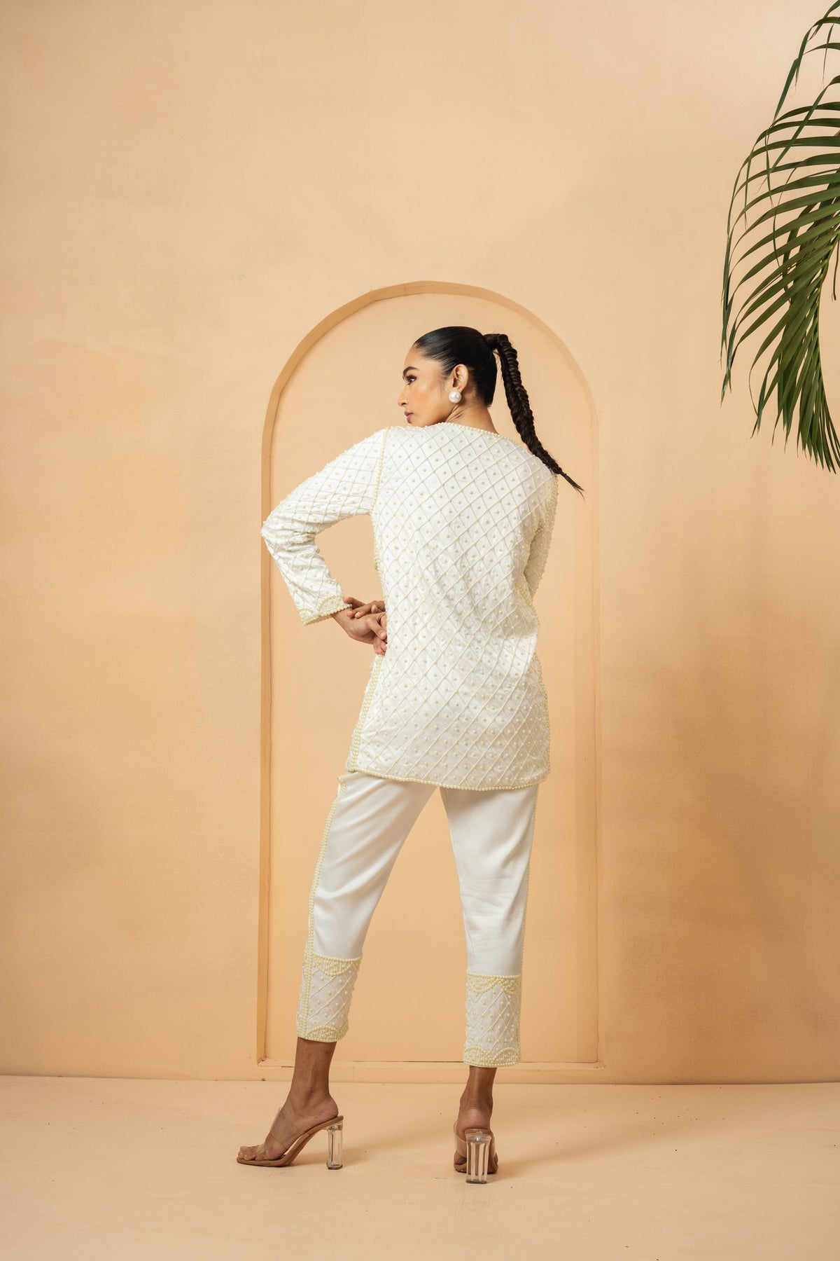 Ivory Hand-Embroidered Co-Ord Set