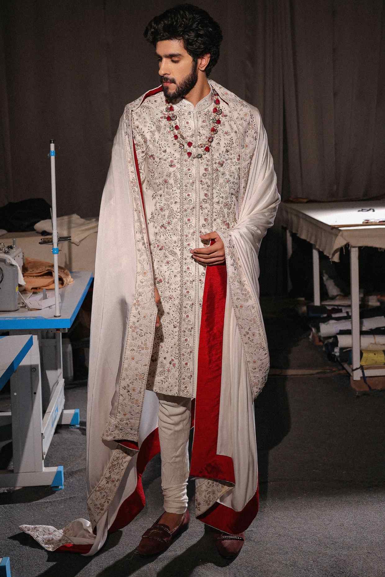 Imperial White Sherwani Set