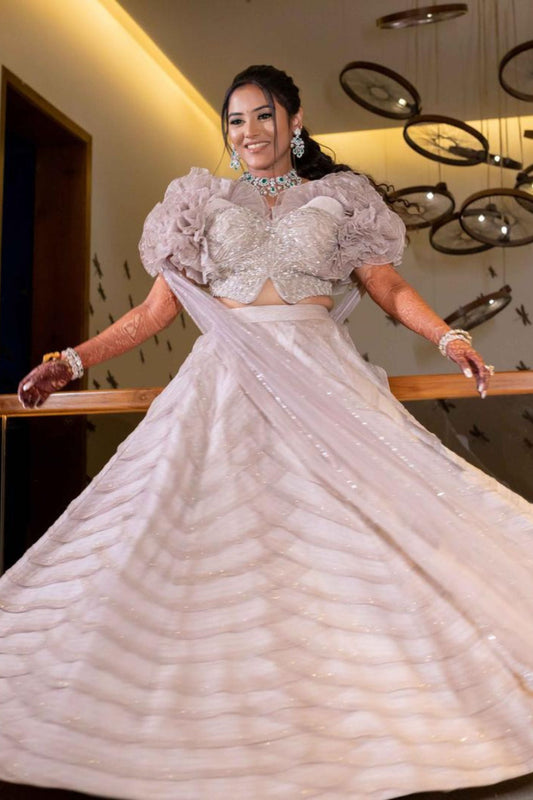 Sakshi Bafna in Ruffle Blouse & Skirt