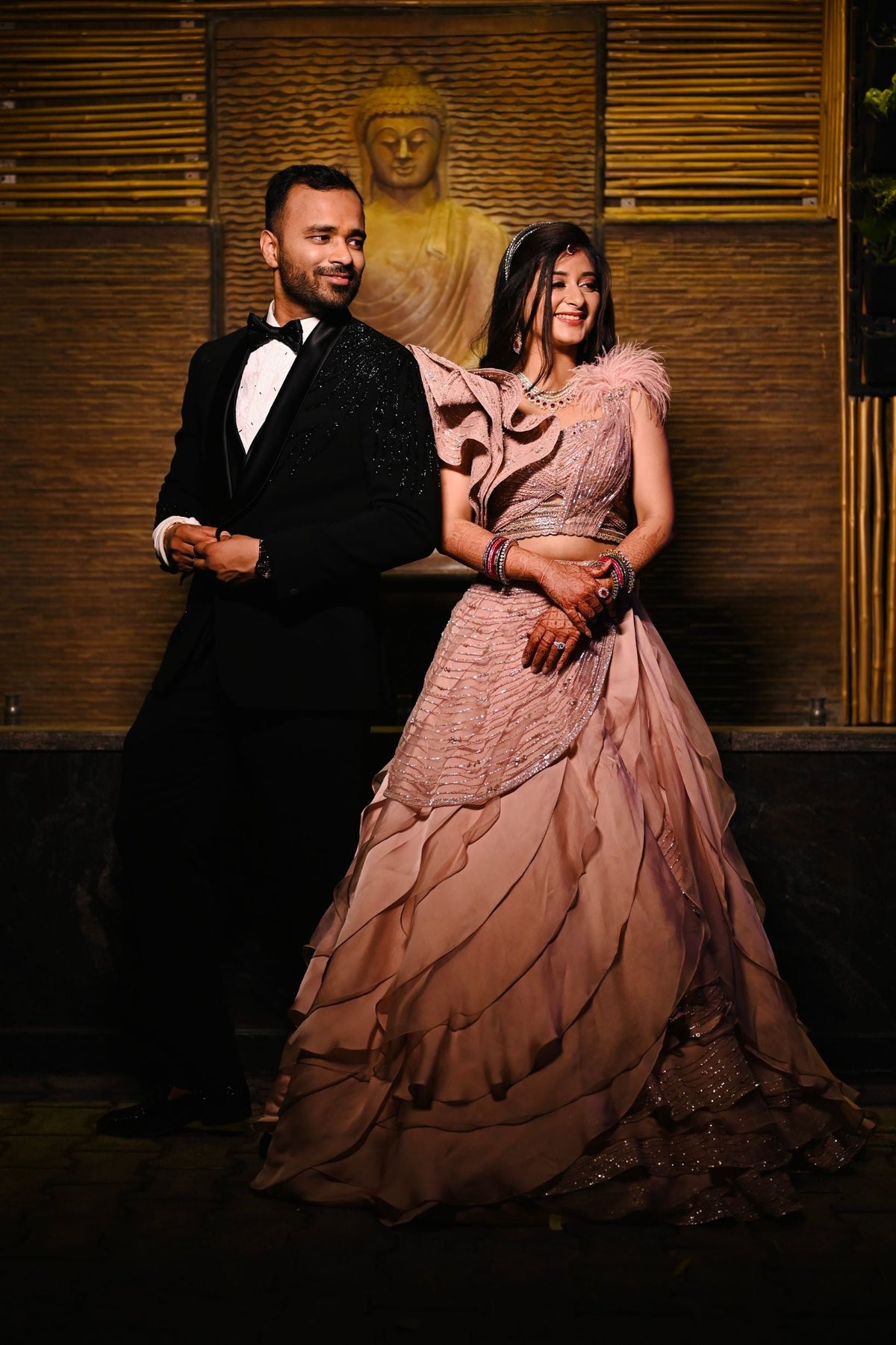 Shruti in Metallic Blouse & Skirt