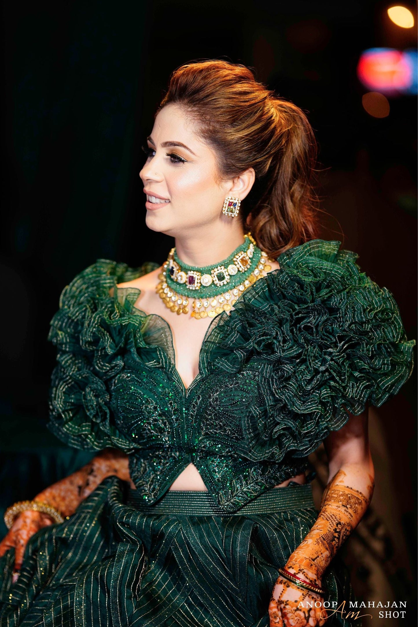 Sumehra in Ruffle Blouse & Skirt