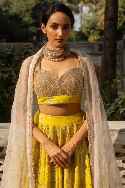 ADELE LEHENGA SET – YELLOW