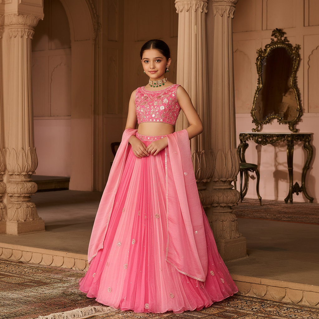 Petal Fade Organza Lehenga Set