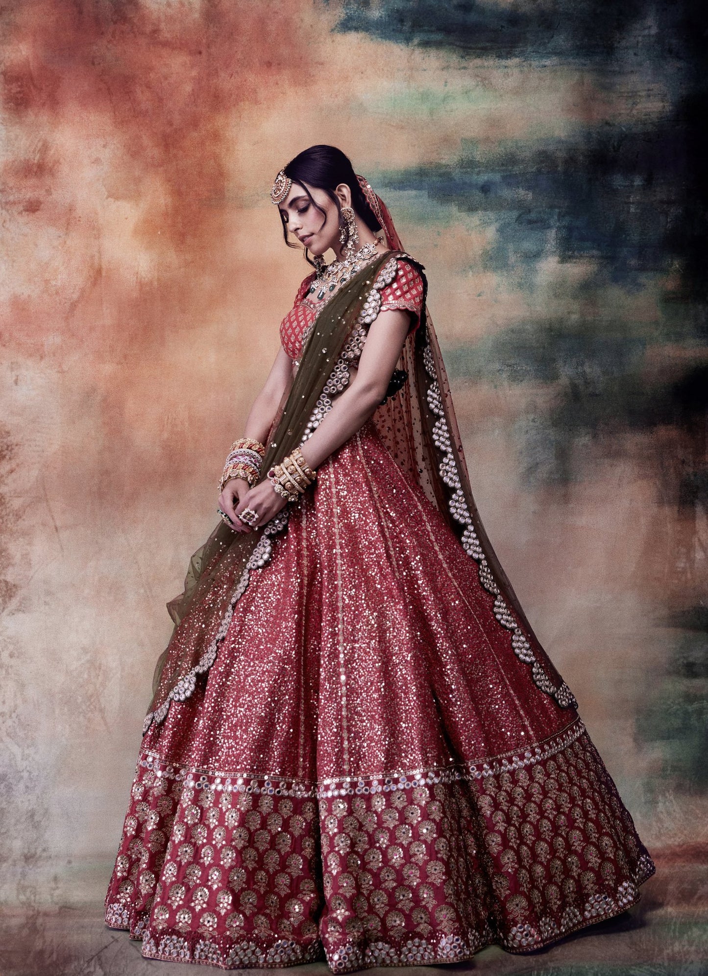 Deep Rust Bridal Lehenga Set