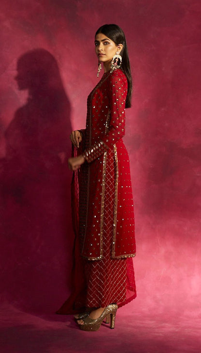 Deep Red Kurta Set