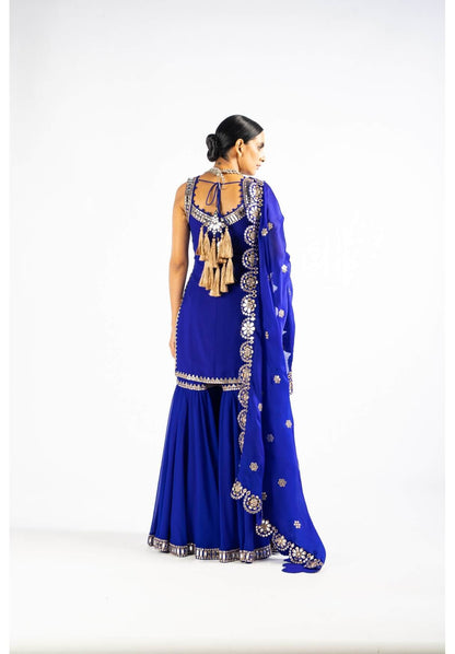 Royal Blue Georgette Sharara