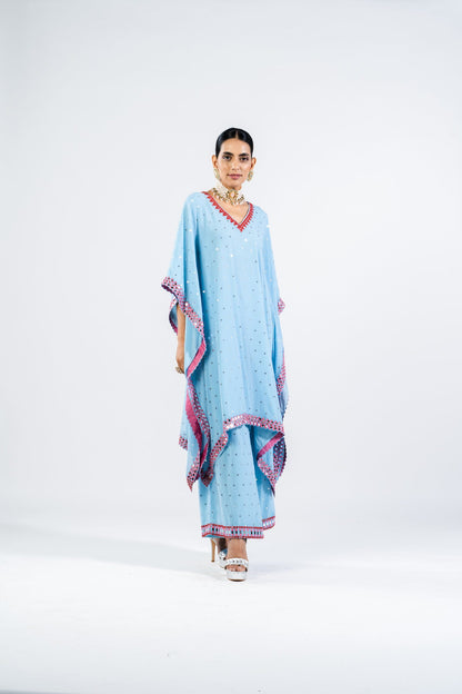 Ice Blue Kaftan Set