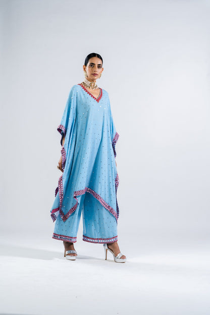 Ice Blue Kaftan Set