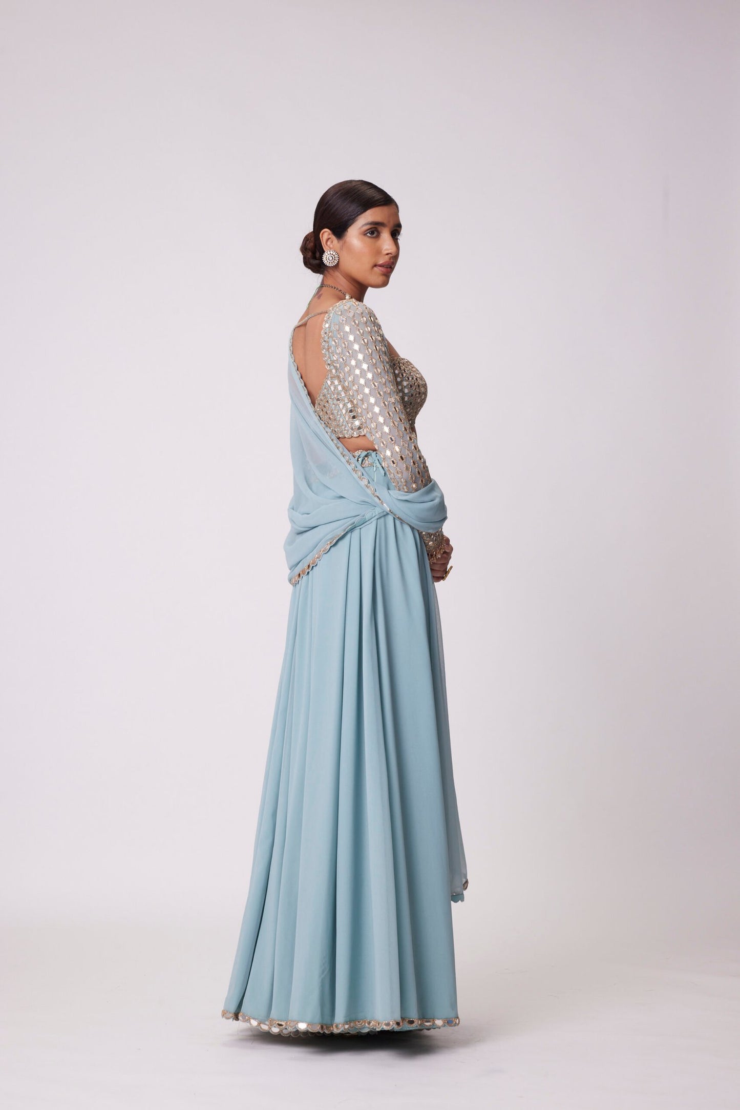 Powder Blue  Lehenga Pants set