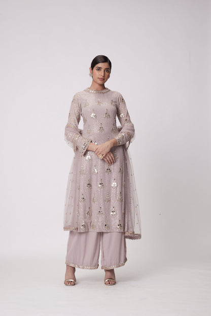 Ash Pink Straight Kurta Set