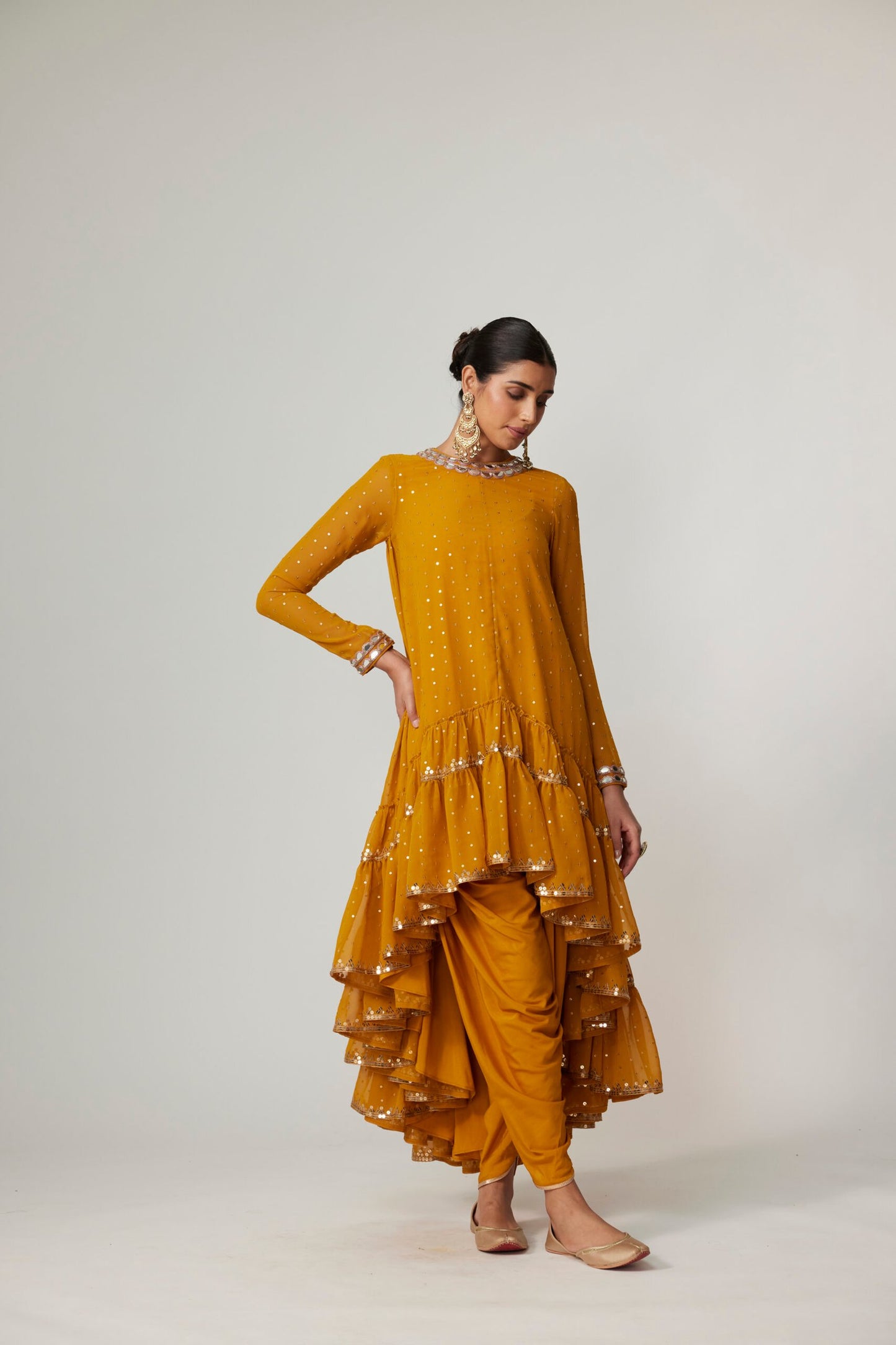 MUSTARD DHOTI KURTA SET
