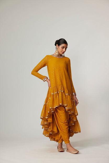 MUSTARD DHOTI KURTA SET