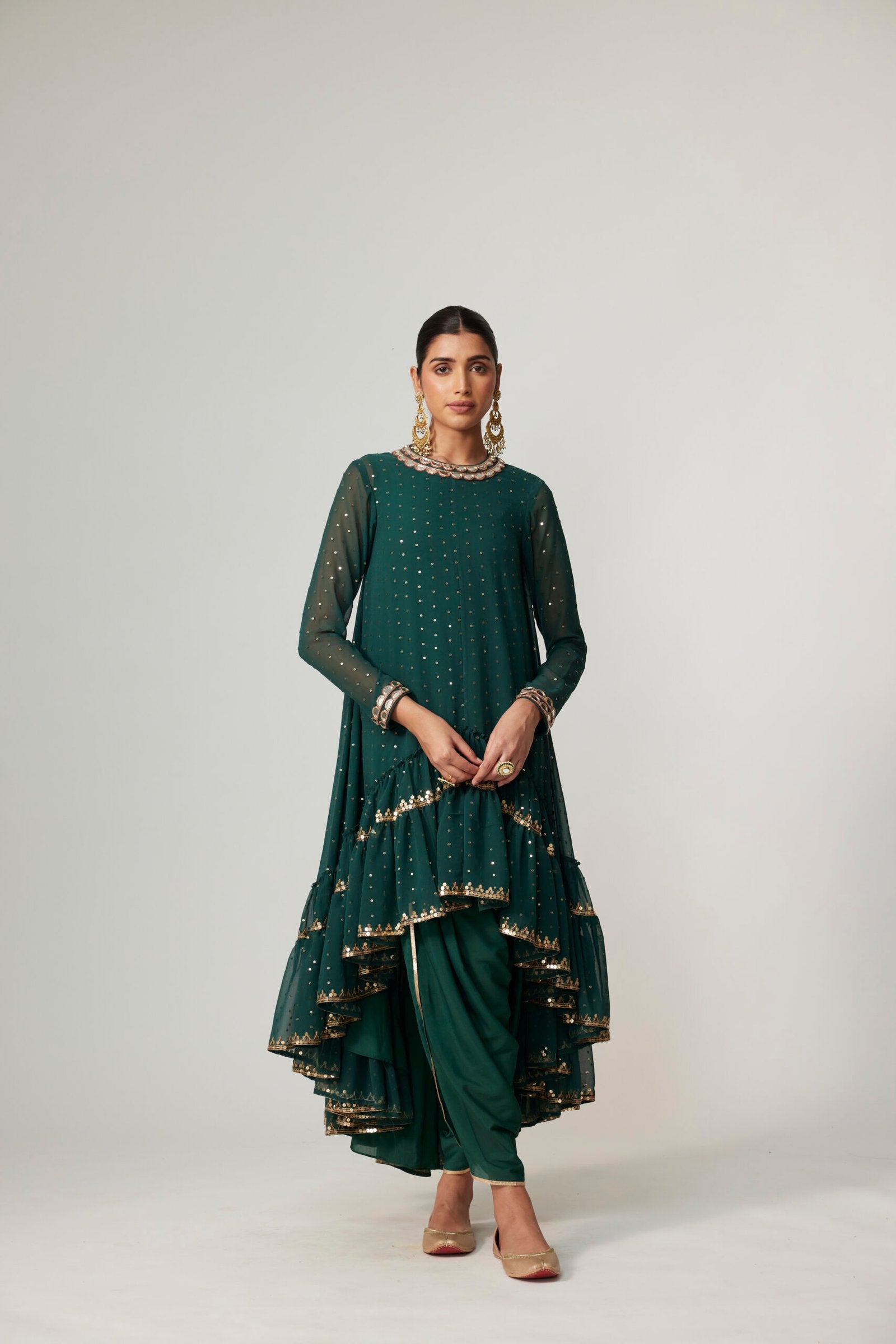 JADE GREEN DHOTI KURTA SET