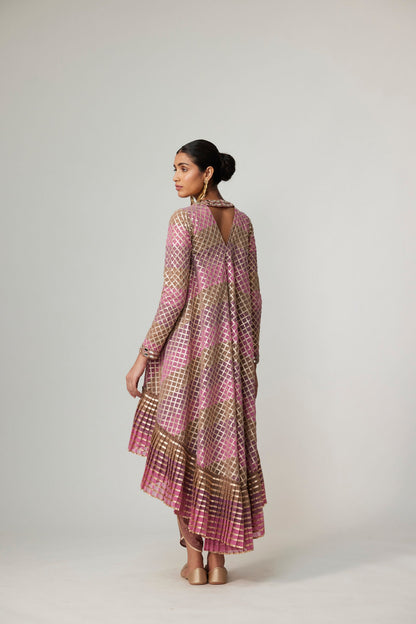 MUD MAUVE MULTICOLOR DHOTI KURTA WITH DUPATTA SET