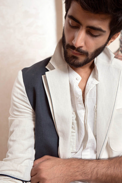 Chalk White Overcoat Set