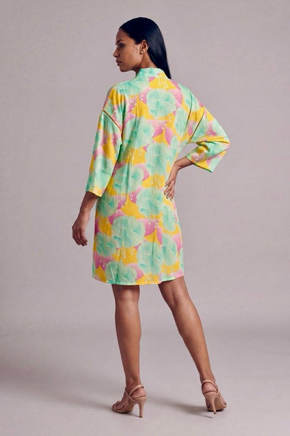 Aquamarine Bloomerang Shirt Dress