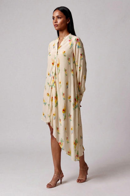 Ivory Rock N Roll Asymmetrical Dress