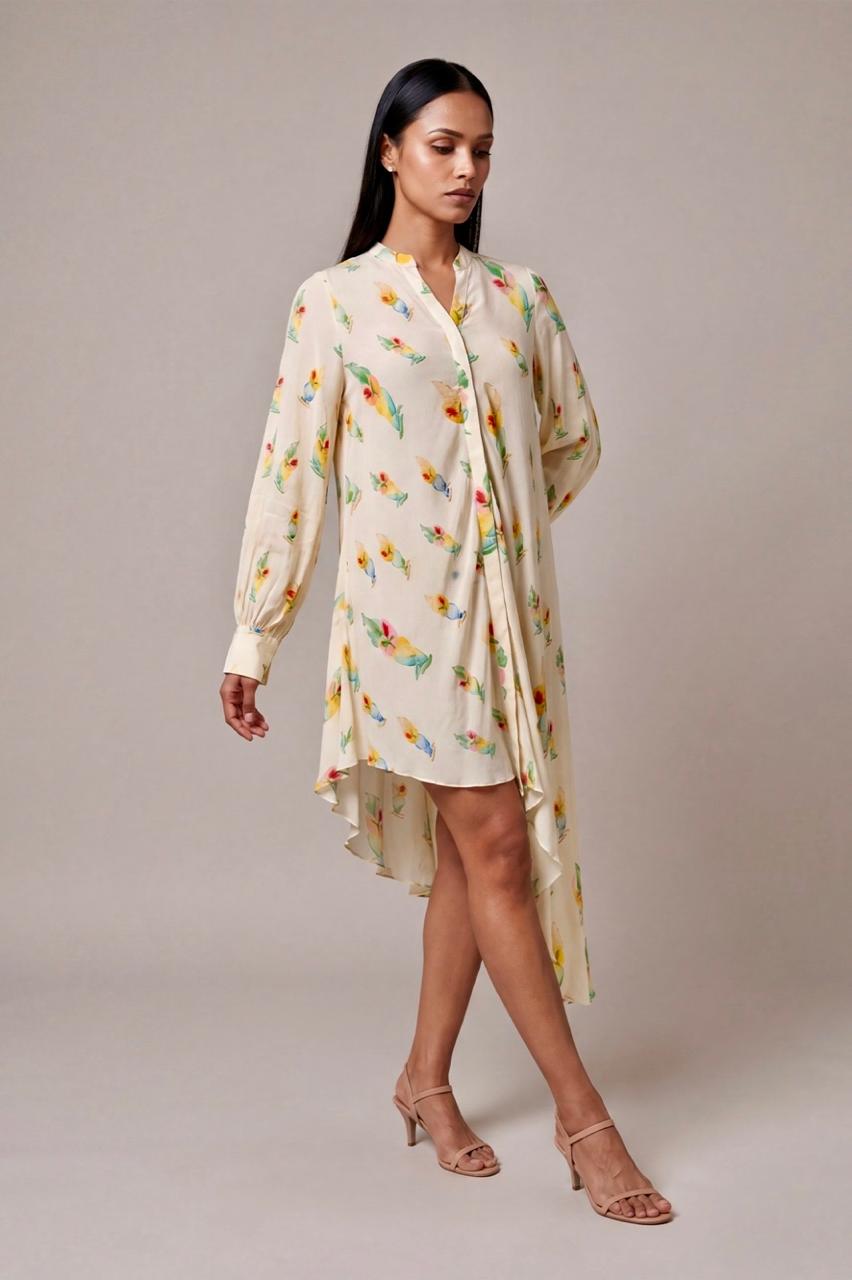 Ivory Rock N Roll Asymmetrical Dress