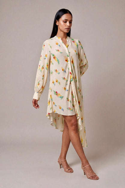 Ivory Rock N Roll Asymmetrical Dress