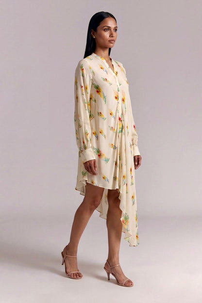 Ivory Rock N Roll Asymmetrical Dress