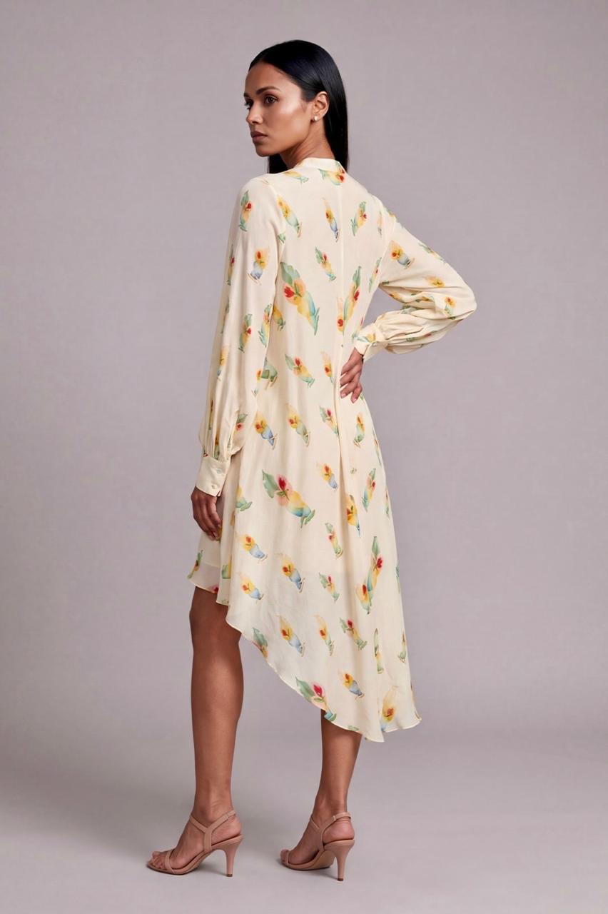 Ivory Rock N Roll Asymmetrical Dress