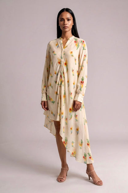 Ivory Rock N Roll Asymmetrical Dress