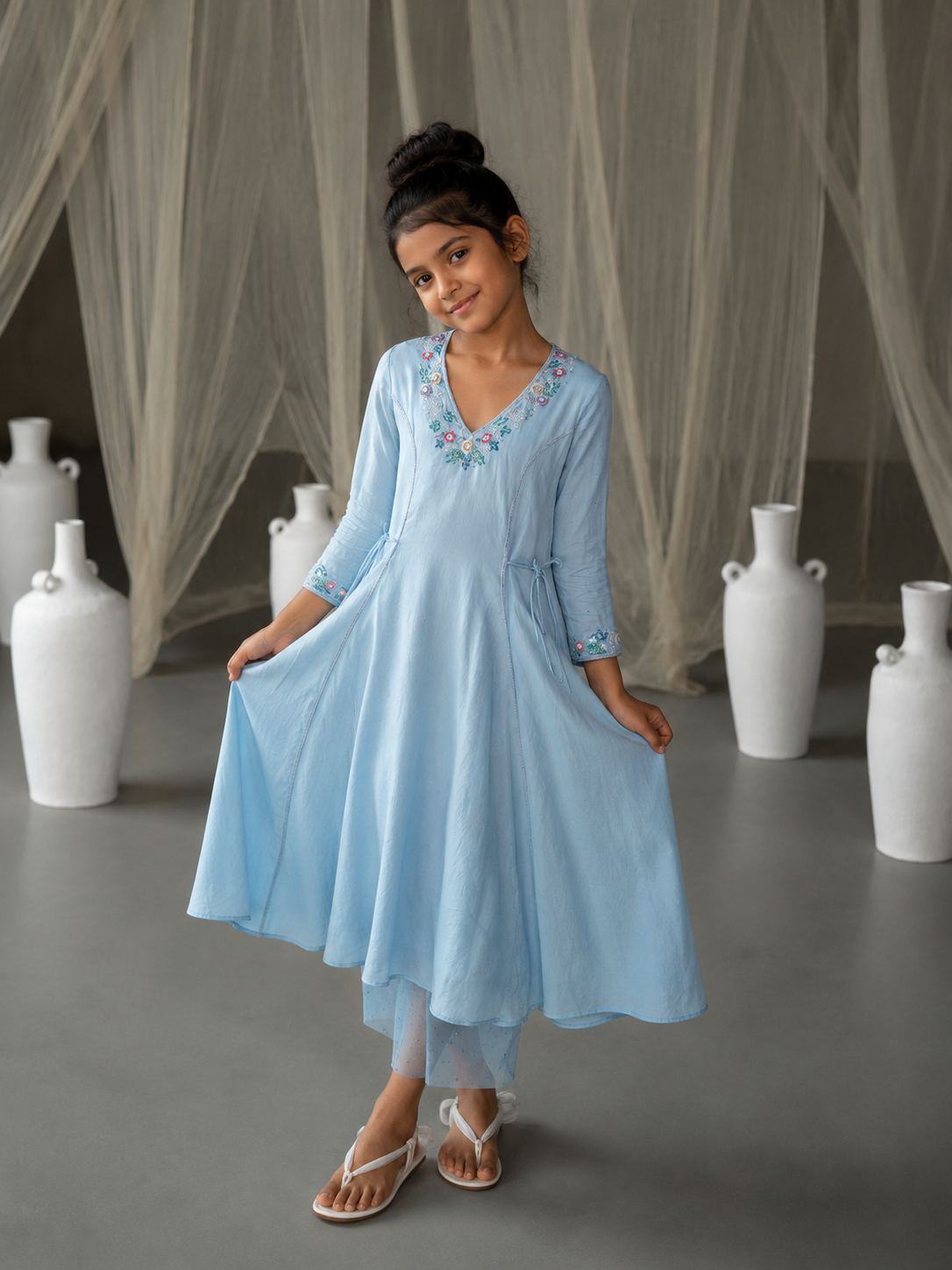 Rainbow Blue Kurta Set