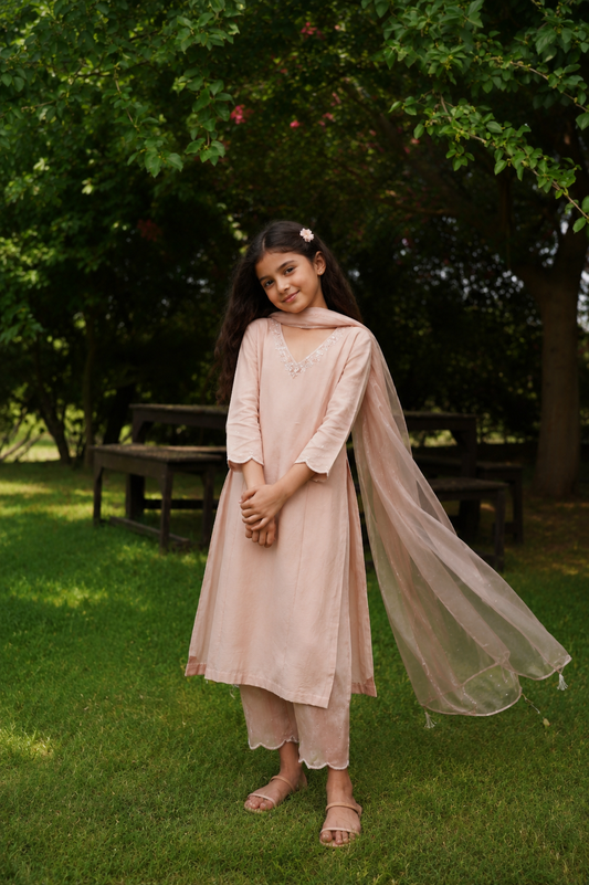 Nude Rose Kurta Set