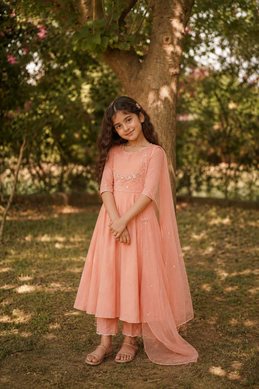 Rose Coral Kurta Set
