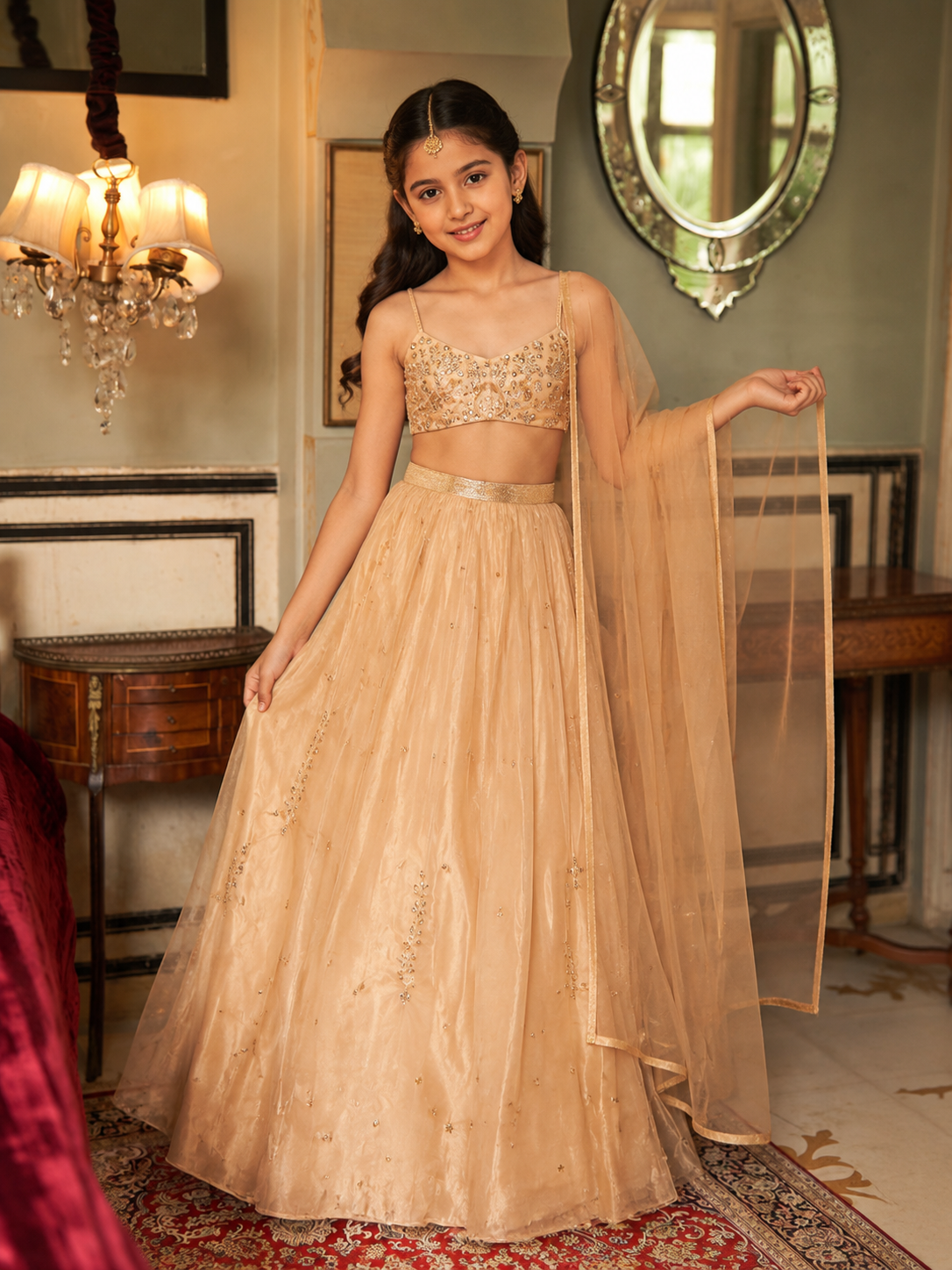 Golddust Organza Lehenga Set