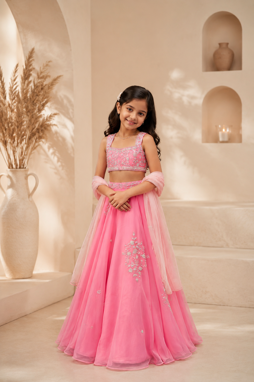 Carnation Pink Lehenga Set