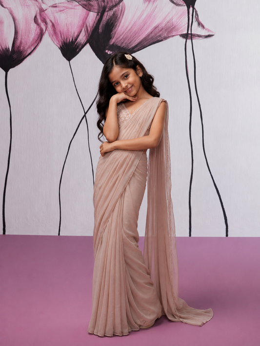 Magnolia Draped Saree Set