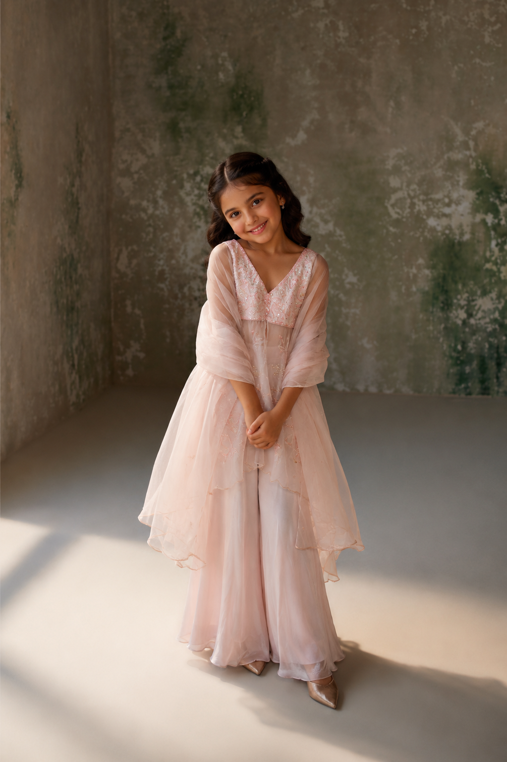 Peony Pink Sharara Set