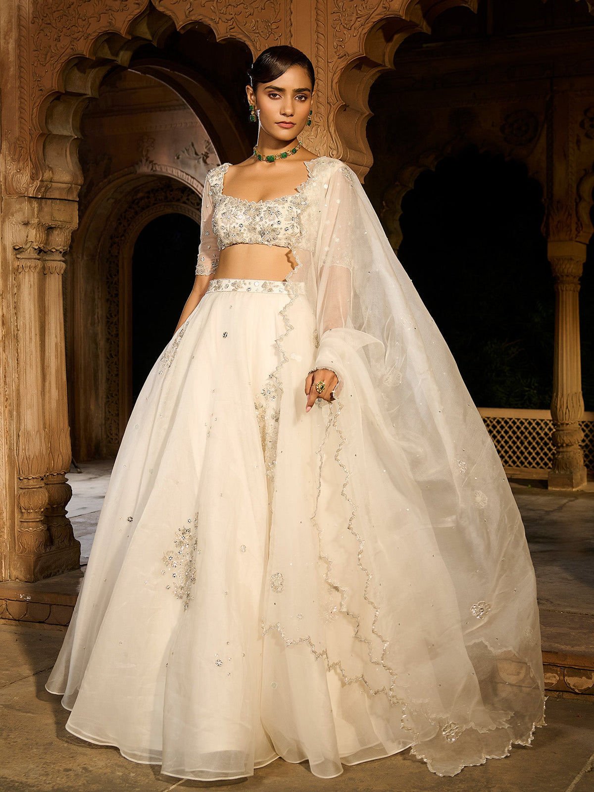 Moonwave Organza Lehenga Set