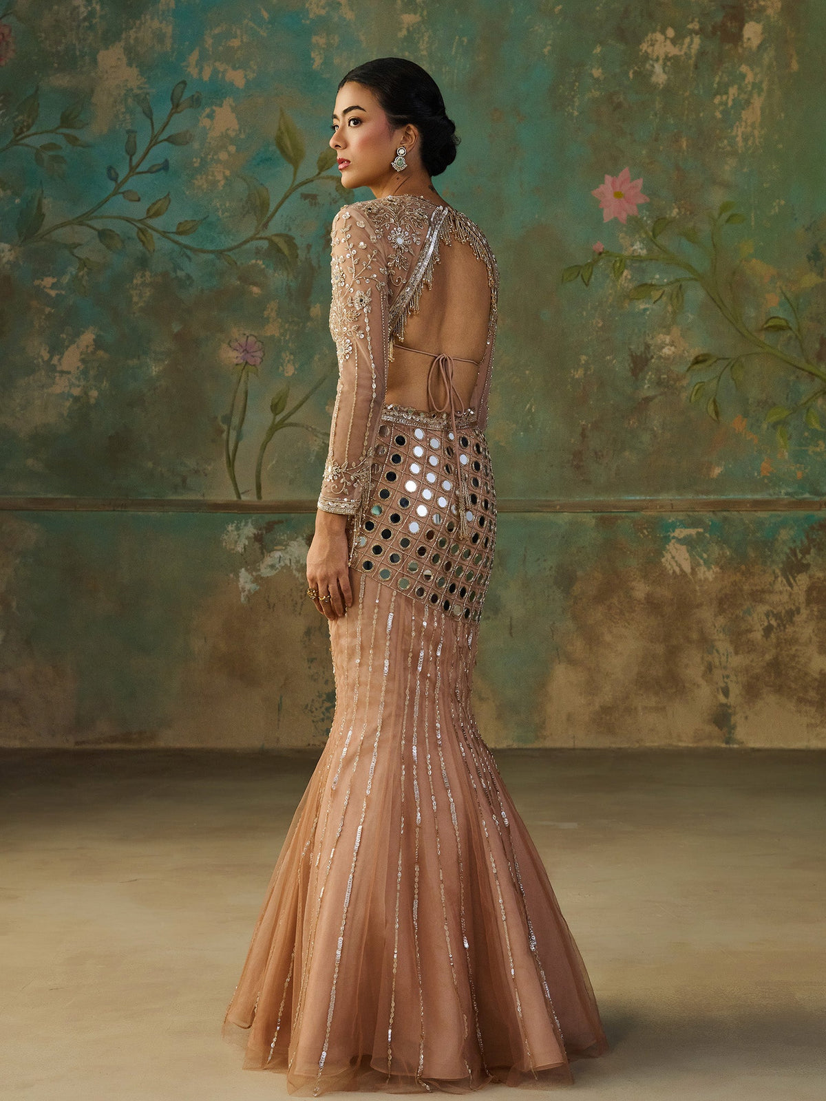 Halo Gold Lehenga Set