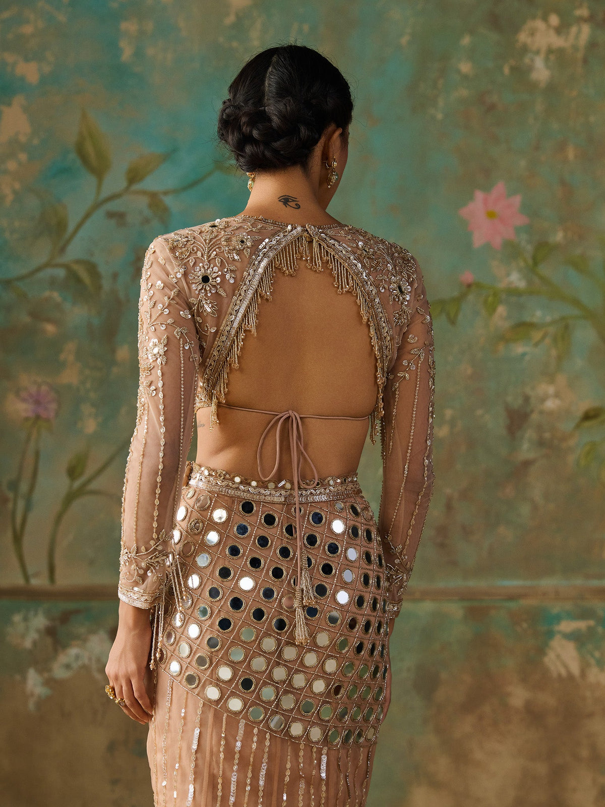 Halo Gold Lehenga Set