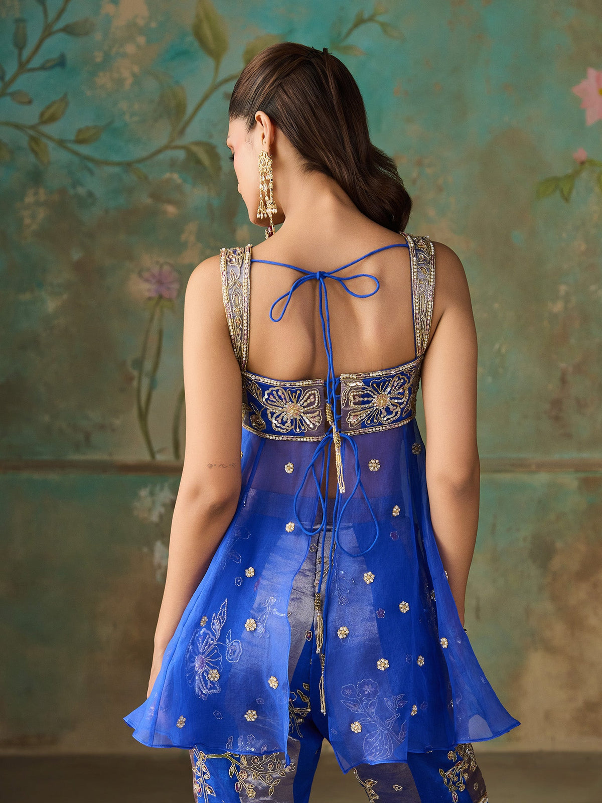 Iriah Royal Blue Sharara Set