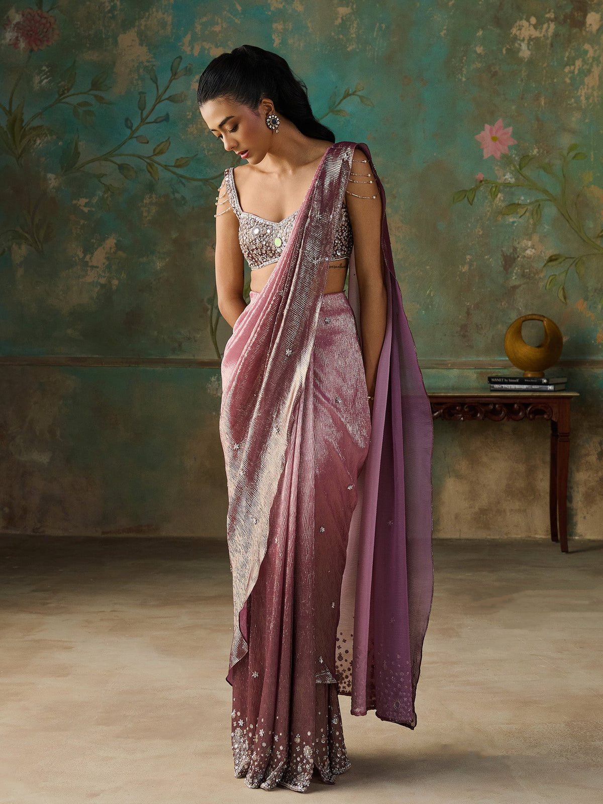 Demy Rose Saree Set