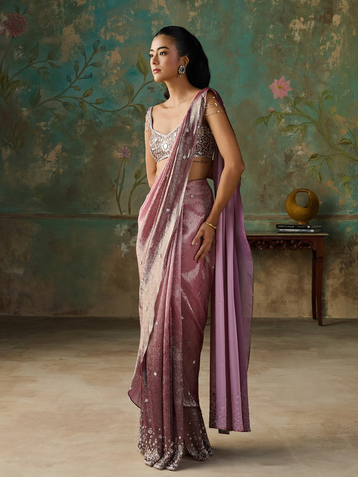 Demy Rose Saree Set