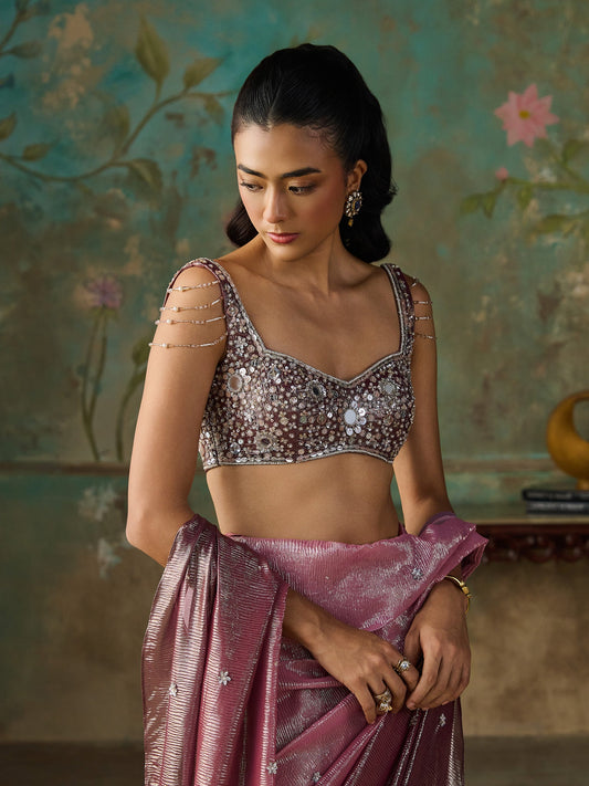 Demy Rose Saree Set
