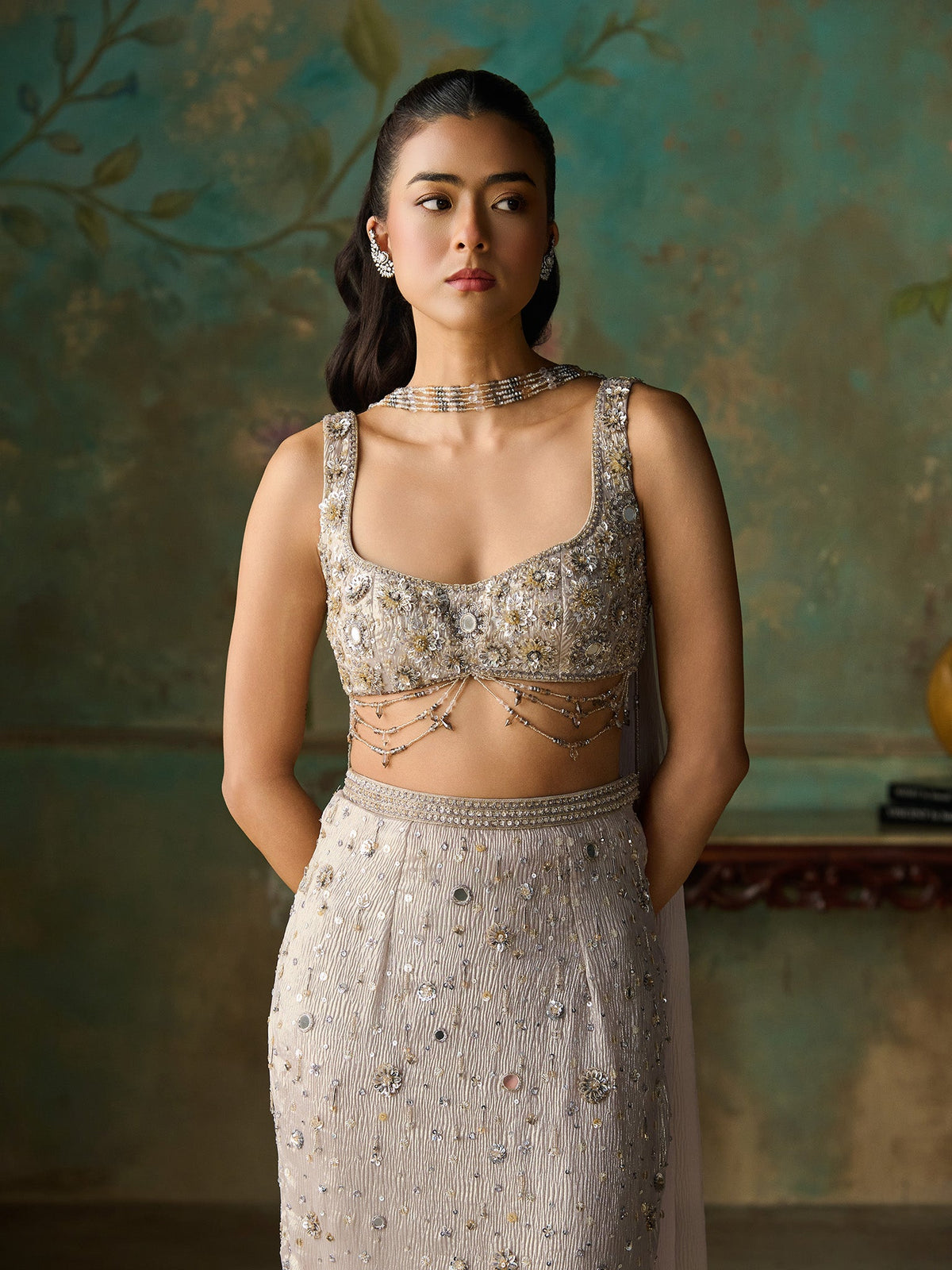 Lunelle Classic Silver Skirt Set