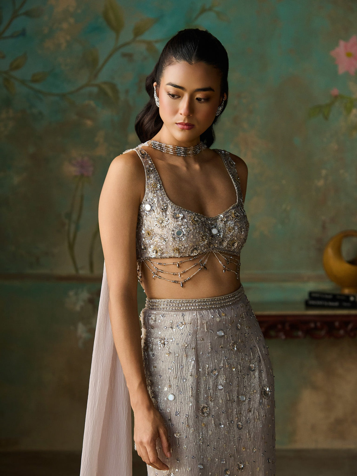 Lunelle Classic Silver Skirt Set